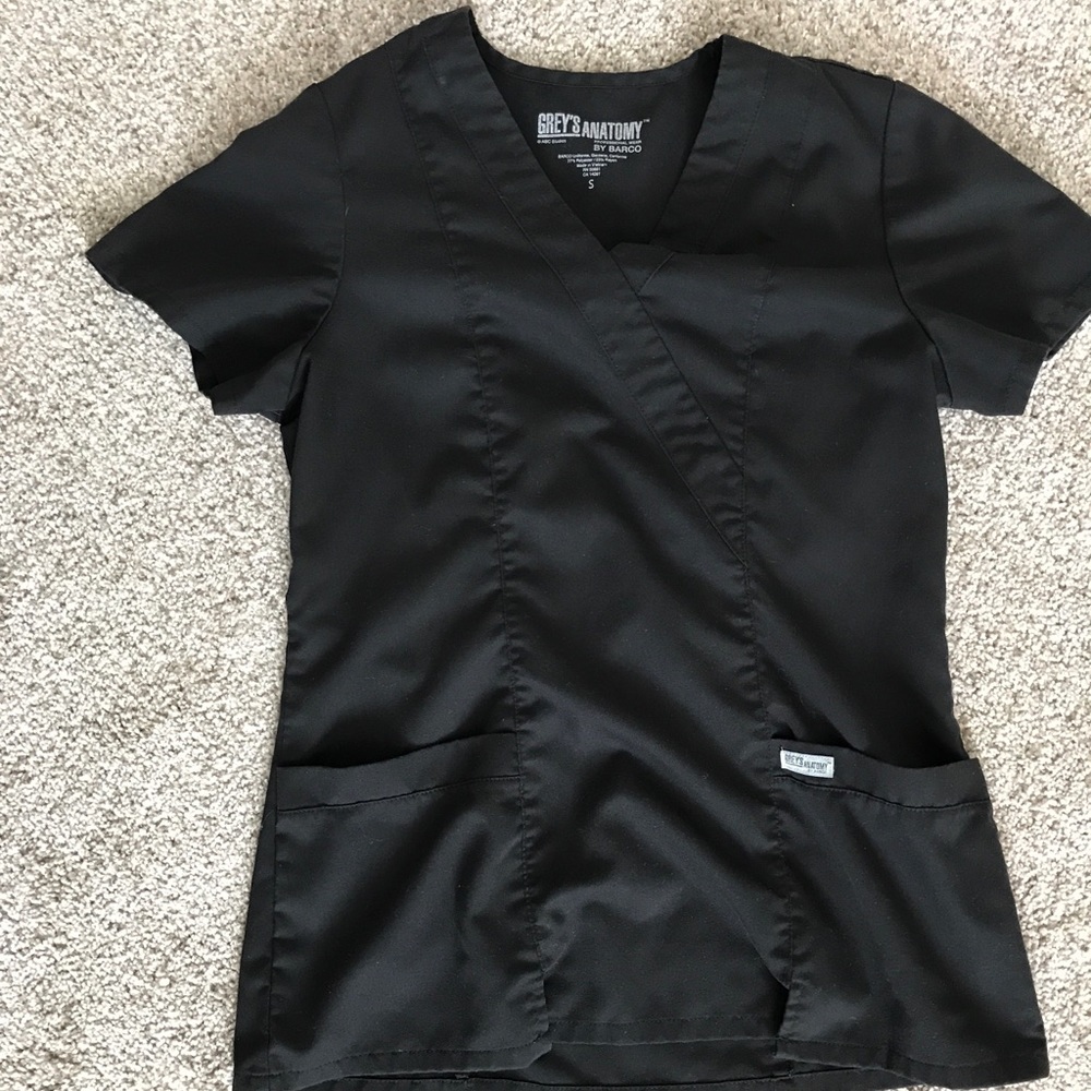 Black scrub top